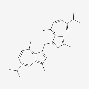 molecular formula C31H36 B1250532 2,2'-Diguaiazulenylmethane CAS No. 55544-35-9