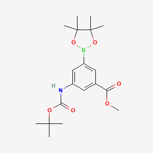 Methyl 3-((tert-butoxycarbonyl)amino)-5-(4,4,5,5-tetramethyl-1,3,2-dioxaborolan-2-yl)benzoate