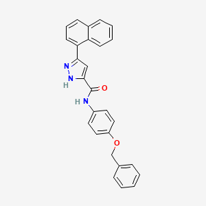 N-[4-(benzyloxy)phenyl]-5-(naphthalen-1-yl)-1H-pyrazole-3-carboxamide