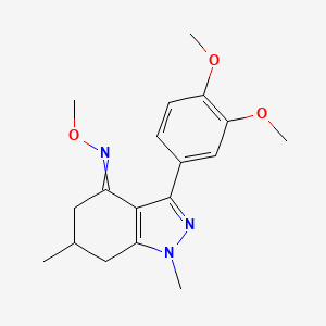 3-(3,4-dimethoxyphenyl)-N-methoxy-1,6-dimethyl-6,7-dihydro-5H-indazol-4-imine