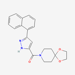 1,4-dioxa-8-azaspiro[4.5]dec-8-yl[5-(naphthalen-1-yl)-1H-pyrazol-3-yl]methanone