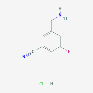 molecular formula C8H8ClFN2 B12505639 3-(Aminomethyl)-5-fluorobenzonitrile hydrochloride 