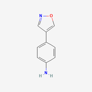 molecular formula C9H8N2O B12505679 4-(Isoxazol-4-yl)aniline 