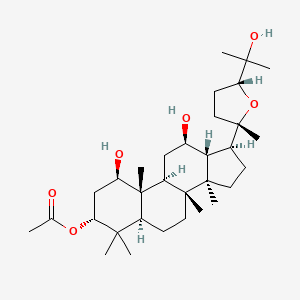 molecular formula C32H54O6 B1250575 1-乙酰基-24-表羊角藤素 