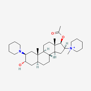 molecular formula C32H55N2O3+ B1250577 3-去乙酰维库溴铵 CAS No. 74041-85-3