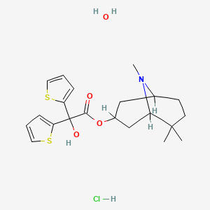 molecular formula C21H30ClNO4S2 B1250580 Mazaticol hydrochloride monohydrate CAS No. 65104-02-1