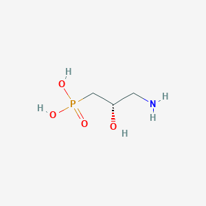 molecular formula C3H10NO4P B1250592 Phosphonic acid, [(2S)-3-amino-2-hydroxypropyl]- CAS No. 549534-80-7