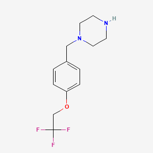 1-{[4-(2,2,2-Trifluoroethoxy)phenyl]methyl}piperazine