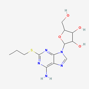 2-[6-Amino-2-(propylsulfanyl)purin-9-YL]-5-(hydroxymethyl)oxolane-3,4-diol