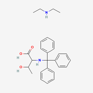 3-Hydroxy-2-[(triphenylmethyl)amino]butanoic acid; diethylamine