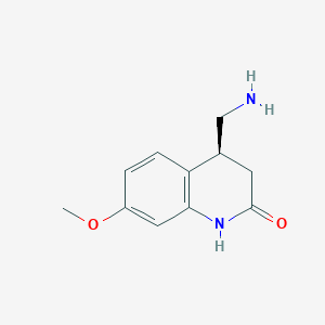 (4S)-4-(aminomethyl)-7-methoxy-3,4-dihydro-1H-quinolin-2-one