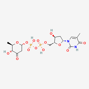 molecular formula C16H24N2O14P2 B1250625 dTDP-3-氧代-2,6-二脱氧-D-葡萄糖 