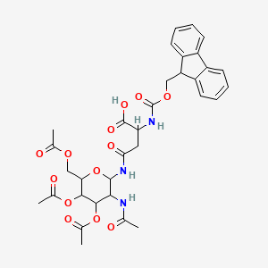 molecular formula C33H37N3O13 B12506271 Fmoc-Asn(GlcNAc(Ac)-beta-D)-OH 