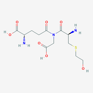 molecular formula C12H21N3O7S B125063 Glycine, N-(N-L-gamma-glutamyl-S-(2-hydroxyethyl)-L-cysteinyl)- CAS No. 28747-20-8