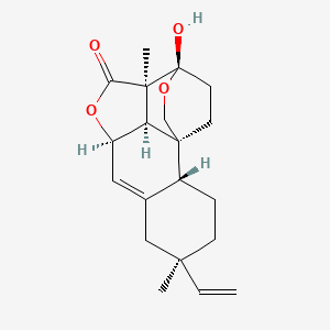 molecular formula C20H26O4 B1250643 (1S,2R,5R,9R,12R,13S,18R)-5-ethenyl-13-hydroxy-5,12-dimethyl-10,14-dioxapentacyclo[11.2.2.11,9.02,7.012,18]octadec-7-en-11-one 