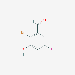 2-Bromo-5-fluoro-3-hydroxybenzaldehyde