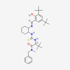 N-benzyl-2-{[(2-{[(3,5-di-tert-butyl-2-hydroxyphenyl)methylidene]amino}cyclohexyl)carbamothioyl]amino}-N,3,3-trimethylbutanamide