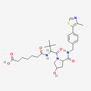 7-[[(1R)-1-[(2S,4R)-4-hydroxy-2-[[4-(4-methylthiazol-5-yl)phenyl]methylcarbamoyl]pyrrolidine-1-carbonyl]-2,2-dimethyl-propyl]amino]-7-oxo-heptanoic acid