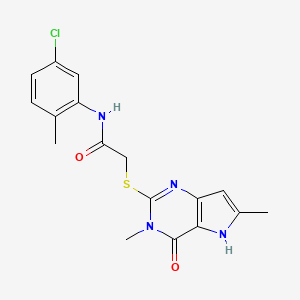 N-(5-chloro-2-methylphenyl)-2-[(3,6-dimethyl-4-oxo-4,5-dihydro-3H-pyrrolo[3,2-d]pyrimidin-2-yl)sulfanyl]acetamide