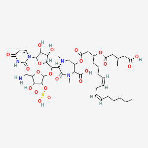 molecular formula C44H67N5O21S B1250661 Liposidomycin A 