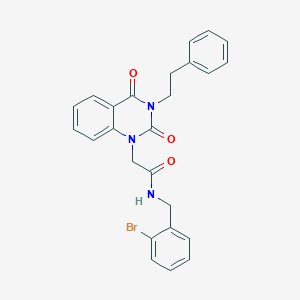 N-(2-bromobenzyl)-2-[2,4-dioxo-3-(2-phenylethyl)-3,4-dihydroquinazolin-1(2H)-yl]acetamide