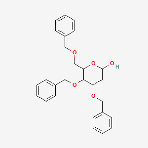 4,5-Bis(benzyloxy)-6-[(benzyloxy)methyl]oxan-2-OL