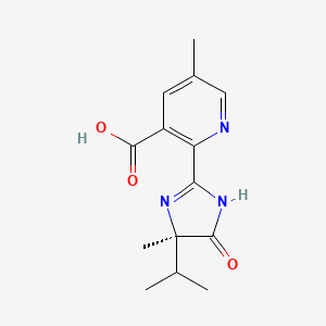 5-Methyl-2-((4R)-4-isopropyl-4-methyl-5-oxo-2-imidazolin-2-yl) nicotinic acid