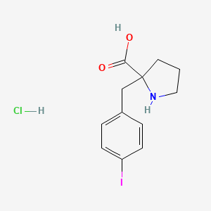 2-[(4-Iodophenyl)methyl]pyrrolidine-2-carboxylic acid hydrochloride