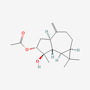 molecular formula C17H26O3 B1250680 [(1aR,4aR,6R,7R,7aR,7bR)-7-hydroxy-1,1,7-trimethyl-4-methylidene-1a,2,3,4a,5,6,7a,7b-octahydrocyclopropa[e]azulen-6-yl] acetate 
