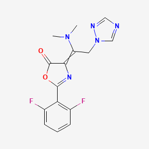 2-(2,6-Difluorophenyl)-4-[1-(dimethylamino)-2-(1,2,4-triazol-1-yl)ethylidene]-1,3-oxazol-5-one