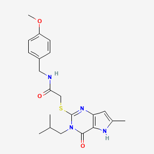 N-(4-methoxybenzyl)-2-{[6-methyl-3-(2-methylpropyl)-4-oxo-4,5-dihydro-3H-pyrrolo[3,2-d]pyrimidin-2-yl]sulfanyl}acetamide