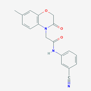 N-(3-cyanophenyl)-2-(7-methyl-3-oxo-2,3-dihydro-4H-1,4-benzoxazin-4-yl)acetamide