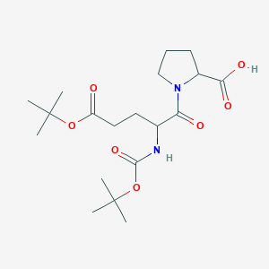 1-[5-(Tert-butoxy)-2-[(tert-butoxycarbonyl)amino]-5-oxopentanoyl]pyrrolidine-2-carboxylic acid