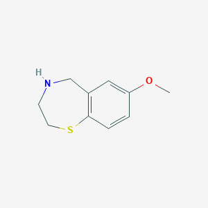 molecular formula C10H13NOS B125071 7-甲氧基-2,3,4,5-四氢苯并[f][1,4]噻zepine CAS No. 145903-31-7