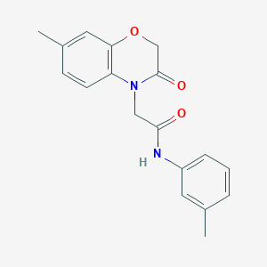 molecular formula C18H18N2O3 B12507108 2-(7-methyl-3-oxo-2,3-dihydro-4H-1,4-benzoxazin-4-yl)-N-(3-methylphenyl)acetamide 