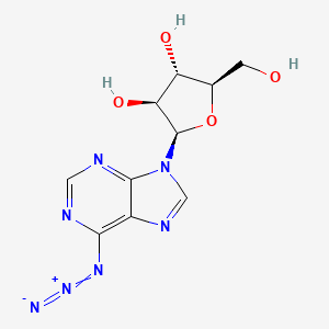molecular formula C10H11N7O4 B1250714 9-(beta-D-Arabinofuranosyl)-6-azidopurine 