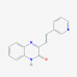 2(1H)-Quinoxalinone, 3-[(1E)-2-(3-pyridinyl)ethenyl]-