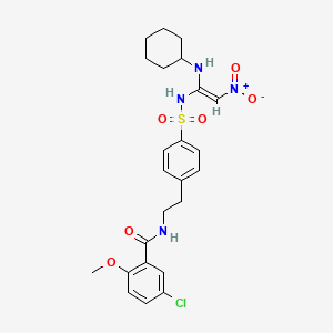 molecular formula C24H29ClN4O6S B1250716 5-chloro-N-[2-[4-[[(E)-1-(cyclohexylamino)-2-nitroethenyl]sulfamoyl]phenyl]ethyl]-2-methoxybenzamide 