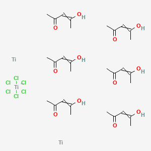 Hexachlorotitanium(2-);4-hydroxypent-3-en-2-one;titanium