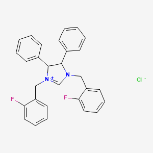 molecular formula C29H25ClF2N2 B12507194 1,3-Bis(2-fluorobenzyl)-4,5-diphenyl-4,5-dihydro-1H-imidazol-3-ium chloride 