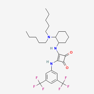 3-{[3,5-Bis(trifluoromethyl)phenyl]amino}-4-{[2-(dipentylamino)cyclohexyl]amino}cyclobut-3-ene-1,2-dione