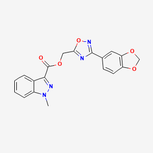 [3-(1,3-benzodioxol-5-yl)-1,2,4-oxadiazol-5-yl]methyl 1-methyl-1H-indazole-3-carboxylate