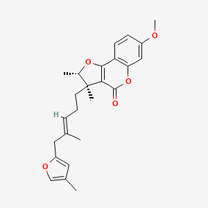 molecular formula C25H28O5 B1250732 呋喃香豆素 E 