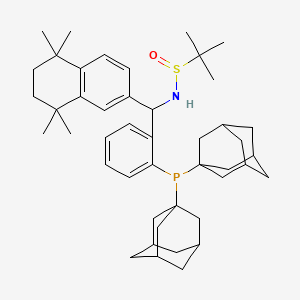 N-({2-[bis(adamantan-1-yl)phosphanyl]phenyl}(5,5,8,8-tetramethyl-6,7-dihydronaphthalen-2-yl)methyl)-2-methylpropane-2-sulfinamide