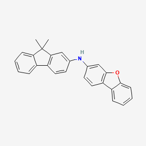 molecular formula C27H21NO B12507351 N-(9,9-Dimethyl-9H-fluoren-2-yl)dibenzo[b,d]furan-3-amine 