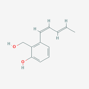 molecular formula C12H14O2 B1250742 2-(Hydroxymethyl)-3-[(1Z,3E)-1,3-pentadienyl]phenol 