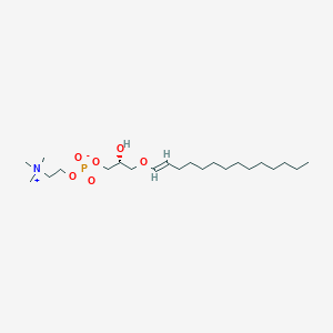 molecular formula C22H46NO6P B1250744 1-(1E-tetradecenyl)-sn-glycero-3-phosphocholine 