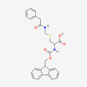 2-{[(9H-Fluoren-9-ylmethoxy)carbonyl]amino}-3-{[(2-phenylacetamido)methyl]sulfanyl}propanoic acid