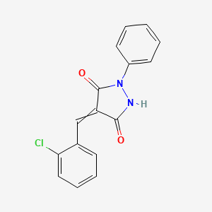 4-[(2-Chlorophenyl)methylidene]-1-phenylpyrazolidine-3,5-dione