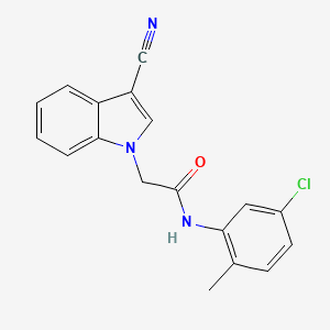 N-(5-chloro-2-methylphenyl)-2-(3-cyano-1H-indol-1-yl)acetamide